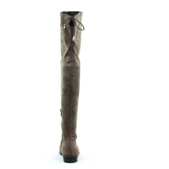 Marc Fisher Humor Over The Knee Boots Taupe Fabric - Picture 4 of 9